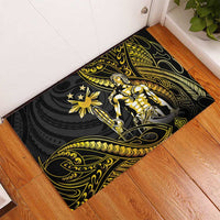 Filipinos Lapu Lapu Hero Rubber Doormat Gold Polynesian Tribal Tattoo LT05 - Polynesian Pride