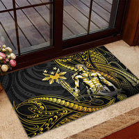 Filipinos Lapu Lapu Hero Rubber Doormat Gold Polynesian Tribal Tattoo LT05 - Polynesian Pride