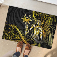 Filipinos Lapu Lapu Hero Rubber Doormat Gold Polynesian Tribal Tattoo LT05 - Polynesian Pride