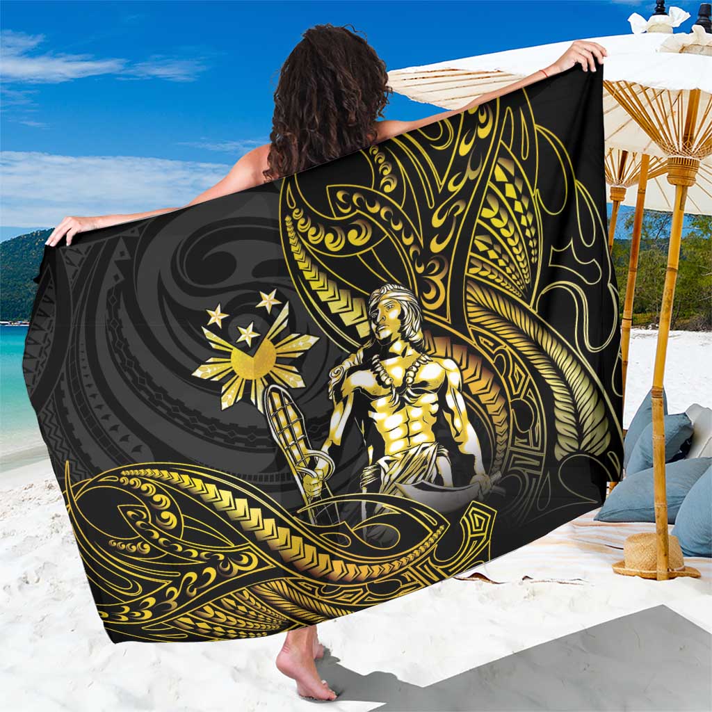 Filipinos Lapu Lapu Hero Sarong Gold Polynesian Tribal Tattoo LT05 One Size 44 x 66 inches Gold - Polynesian Pride