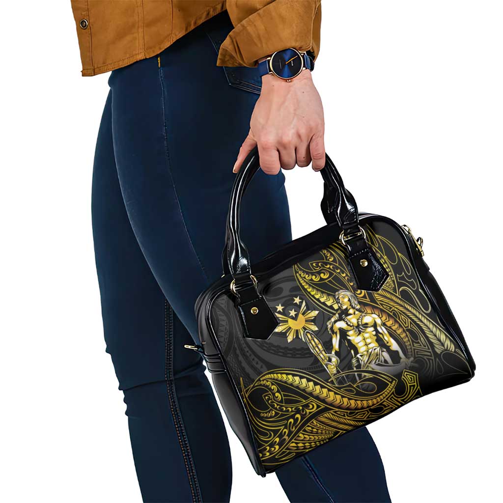 Filipinos Lapu Lapu Hero Shoulder Handbag Gold Polynesian Tribal Tattoo LT05 - Polynesian Pride