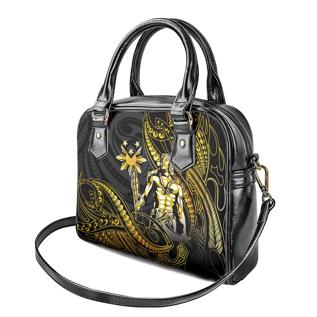 Filipinos Lapu Lapu Hero Shoulder Handbag Gold Polynesian Tribal Tattoo LT05 - Polynesian Pride