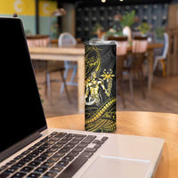 Filipinos Lapu Lapu Hero Skinny Tumbler Gold Polynesian Tribal Tattoo