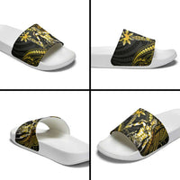 Filipinos Lapu Lapu Hero Slide Sandals Gold Polynesian Tribal Tattoo LT05 - Polynesian Pride