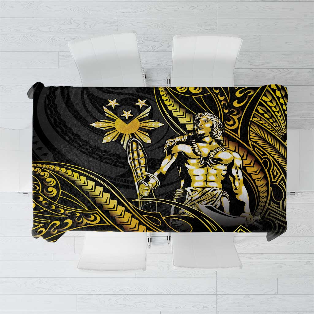 Filipinos Lapu Lapu Hero Tablecloth Gold Polynesian Tribal Tattoo LT05 Gold - Polynesian Pride