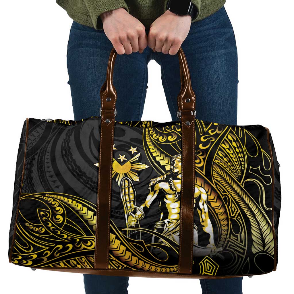 Filipinos Lapu Lapu Hero Travel Bag Gold Polynesian Tribal Tattoo LT05 Gold - Polynesian Pride
