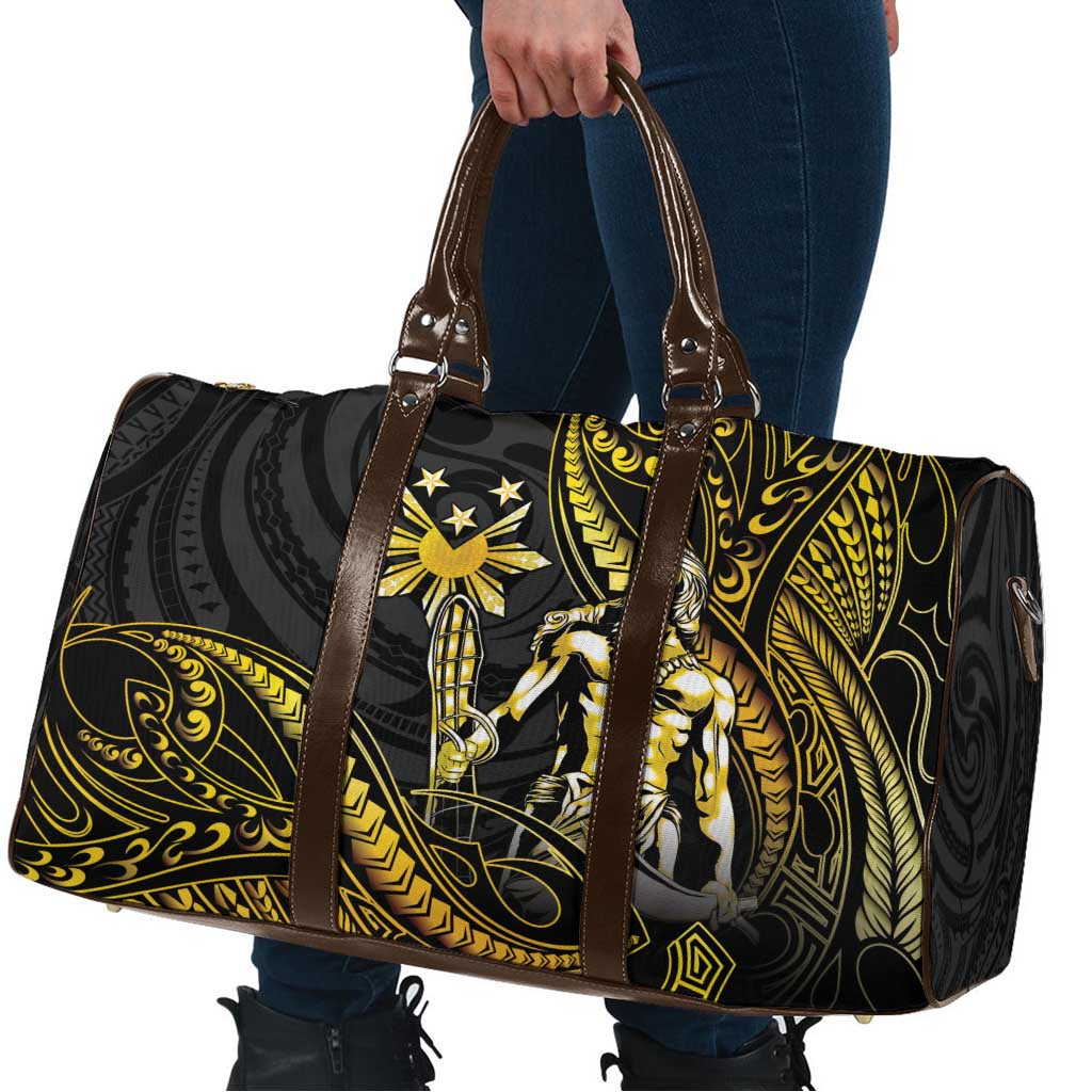 Filipinos Lapu Lapu Hero Travel Bag Gold Polynesian Tribal Tattoo LT05 - Polynesian Pride