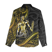 Filipinos Lapu Lapu Hero Women Casual Shirt Gold Polynesian Tribal Tattoo