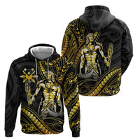 Filipinos Lapu Lapu Hero Zip Hoodie Gold Polynesian Tribal Tattoo