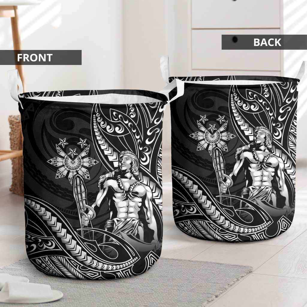 Filipinos Lapu Lapu Hero Laundry Basket Black Polynesian Tribal Tattoo LT05 - Polynesian Pride
