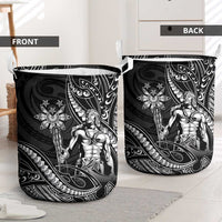 Filipinos Lapu Lapu Hero Laundry Basket Black Polynesian Tribal Tattoo LT05 - Polynesian Pride
