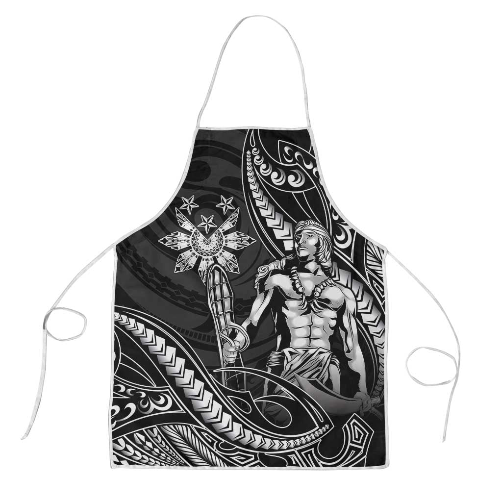 Filipinos Lapu Lapu Hero Apron Black Polynesian Tribal Tattoo LT05 Black - Polynesian Pride