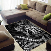 Filipinos Lapu Lapu Hero Area Rug Black Polynesian Tribal Tattoo LT05 - Polynesian Pride