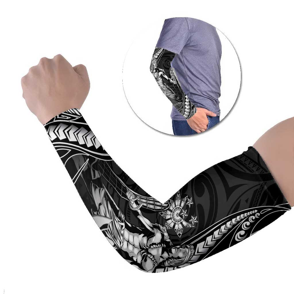 Filipinos Lapu Lapu Hero Arm Sleeves Black Polynesian Tribal Tattoo LT05 Set of 2 Black - Polynesian Pride