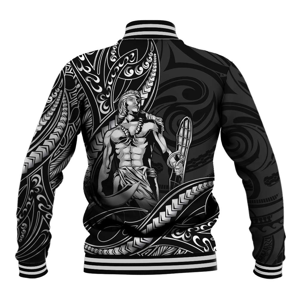 Filipinos Lapu Lapu Hero Baseball Jacket Black Polynesian Tribal Tattoo LT05 - Polynesian Pride
