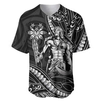 Filipinos Lapu Lapu Hero Baseball Jersey Black Polynesian Tribal Tattoo
