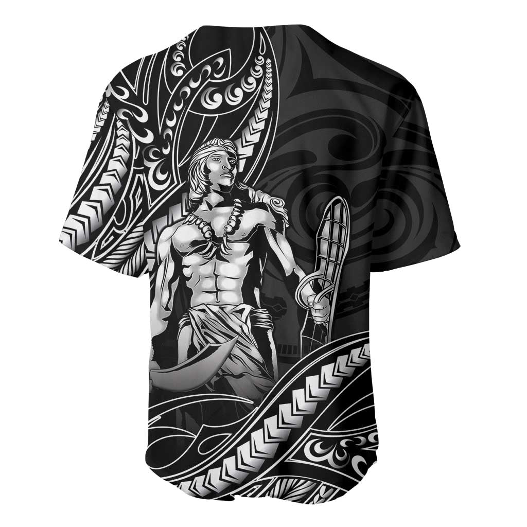 Filipinos Lapu Lapu Hero Baseball Jersey Black Polynesian Tribal Tattoo