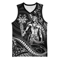 Filipinos Lapu Lapu Hero Basketball Jersey Black Polynesian Tribal Tattoo LT05 Unisex Black - Polynesian Pride