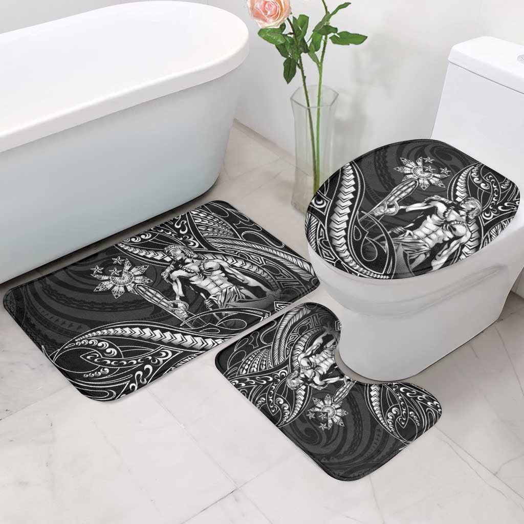 Filipinos Lapu Lapu Hero Bathroom Set Black Polynesian Tribal Tattoo LT05 - Polynesian Pride