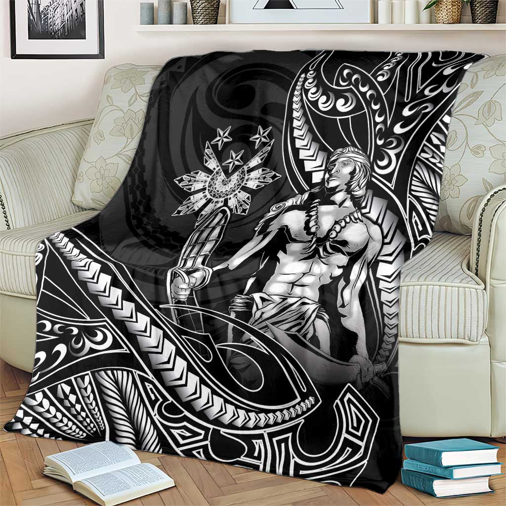 Filipinos Lapu Lapu Hero Blanket Black Polynesian Tribal Tattoo LT05 - Polynesian Pride