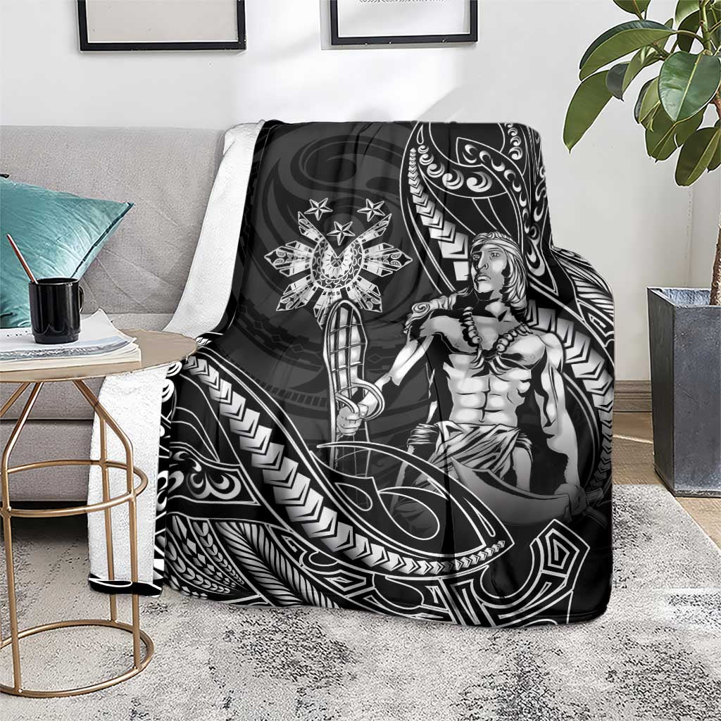 Filipinos Lapu Lapu Hero Blanket Black Polynesian Tribal Tattoo LT05 - Polynesian Pride