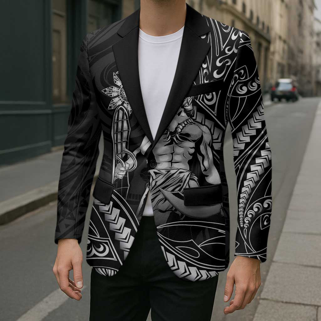Filipinos Lapu Lapu Hero Blazer Black Polynesian Tribal Tattoo LT05 - Polynesian Pride