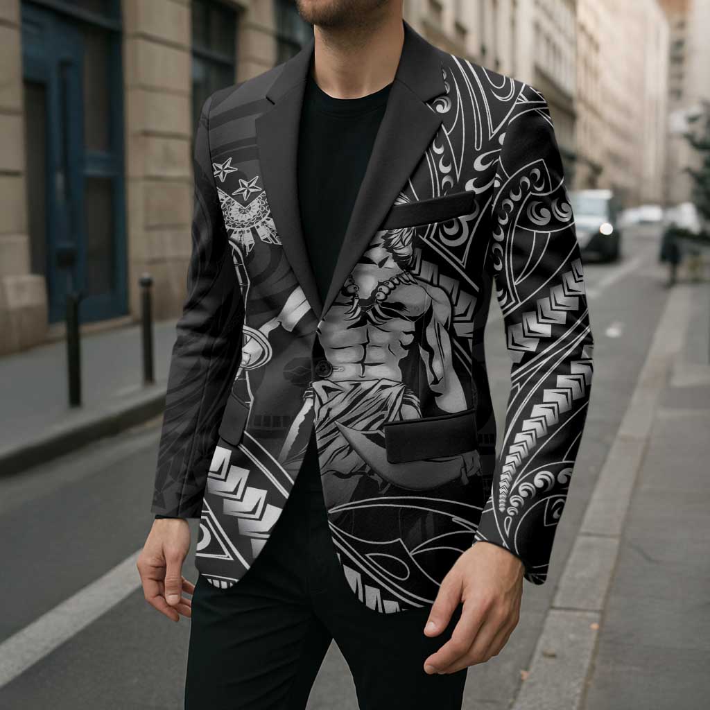 Filipinos Lapu Lapu Hero Blazer Black Polynesian Tribal Tattoo LT05 - Polynesian Pride