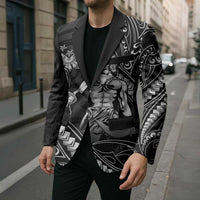 Filipinos Lapu Lapu Hero Blazer Black Polynesian Tribal Tattoo LT05 - Polynesian Pride