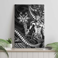 Filipinos Lapu Lapu Hero Canvas Wall Art Black Polynesian Tribal Tattoo LT05 - Polynesian Pride