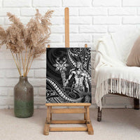 Filipinos Lapu Lapu Hero Canvas Wall Art Black Polynesian Tribal Tattoo LT05 - Polynesian Pride