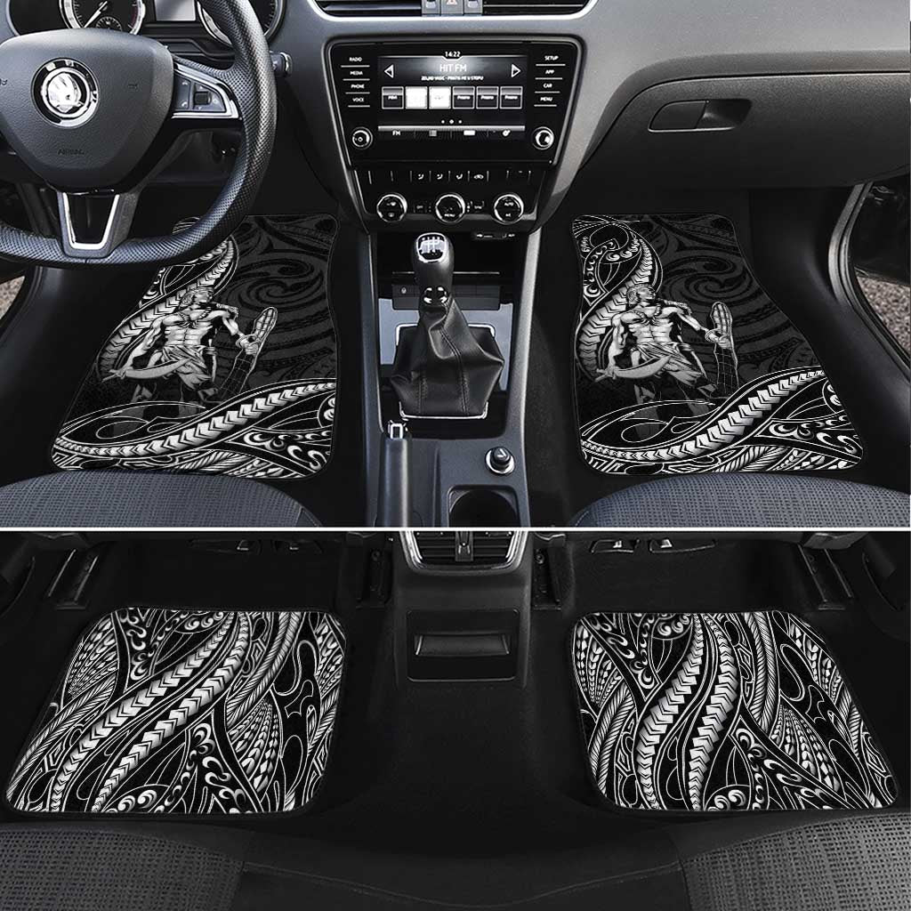 Filipinos Lapu Lapu Hero Car Mats Black Polynesian Tribal Tattoo LT05 Set 4pcs Black - Polynesian Pride