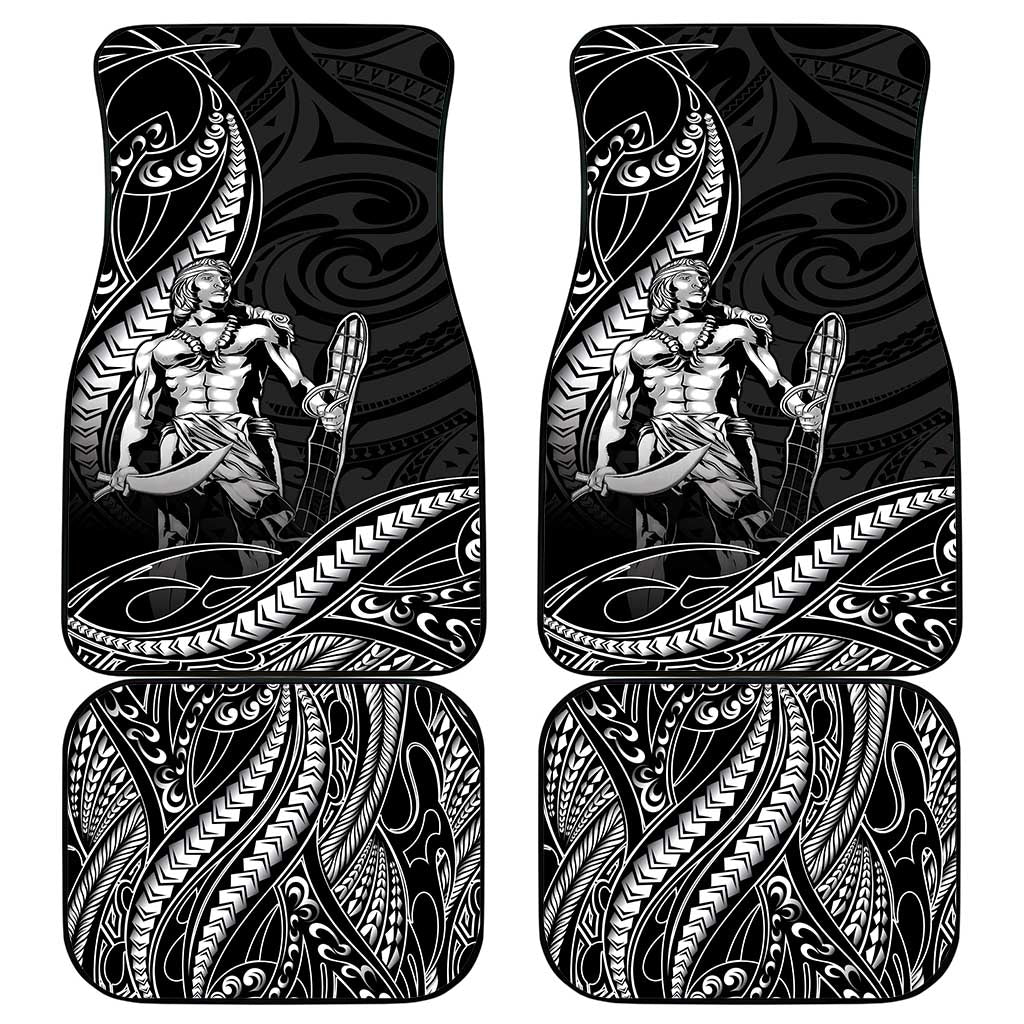 Filipinos Lapu Lapu Hero Car Mats Black Polynesian Tribal Tattoo LT05 - Polynesian Pride