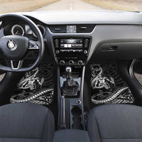 Filipinos Lapu Lapu Hero Car Mats Black Polynesian Tribal Tattoo LT05 Set 2pcs - Front Black - Polynesian Pride