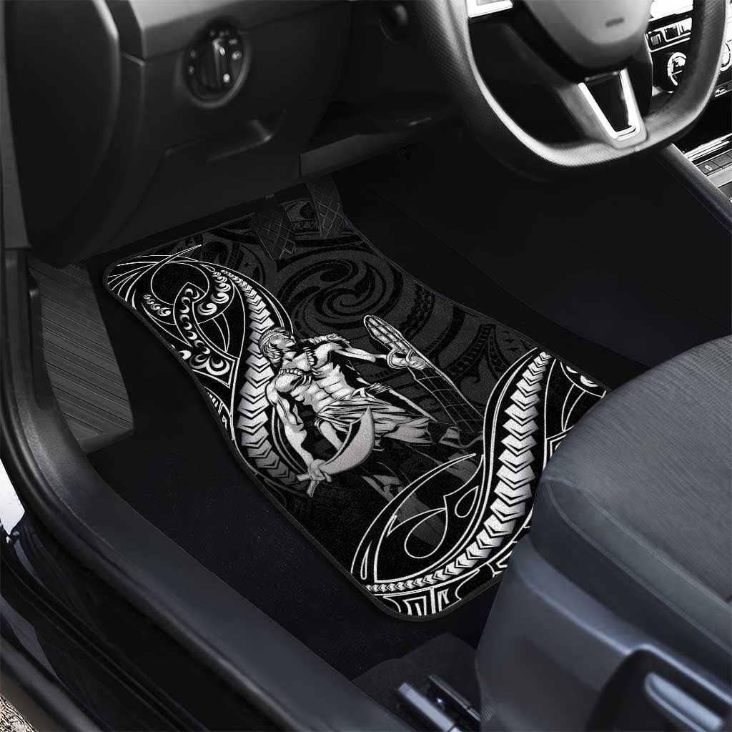 Filipinos Lapu Lapu Hero Car Mats Black Polynesian Tribal Tattoo LT05 - Polynesian Pride