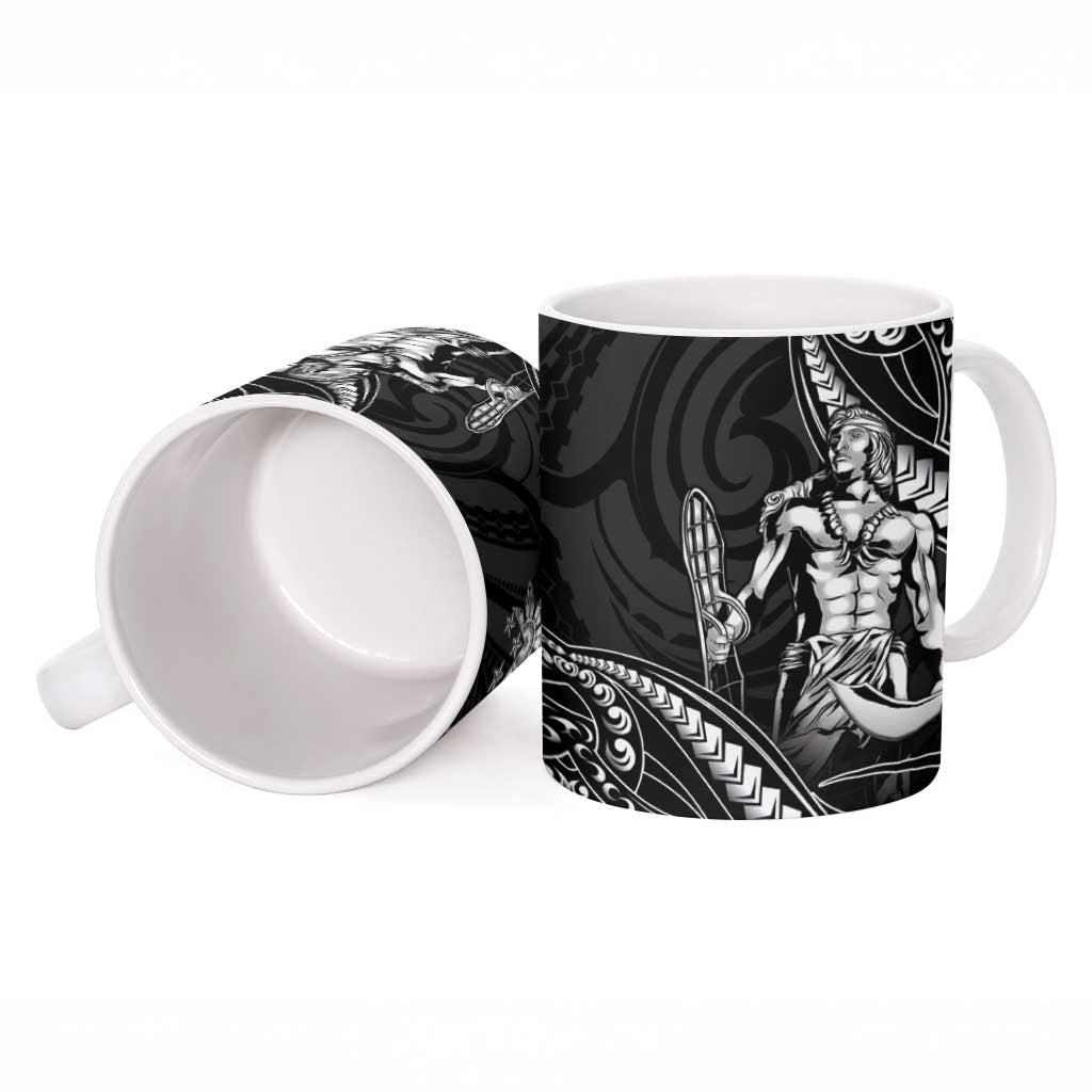 Filipinos Lapu Lapu Hero Ceramic Mug Black Polynesian Tribal Tattoo LT05 - Polynesian Pride