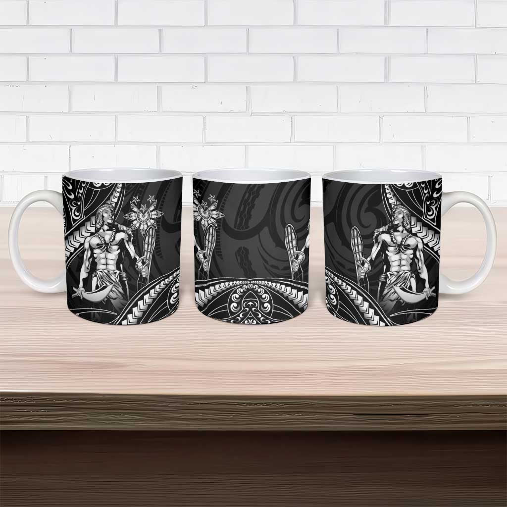 Filipinos Lapu Lapu Hero Ceramic Mug Black Polynesian Tribal Tattoo LT05 - Polynesian Pride
