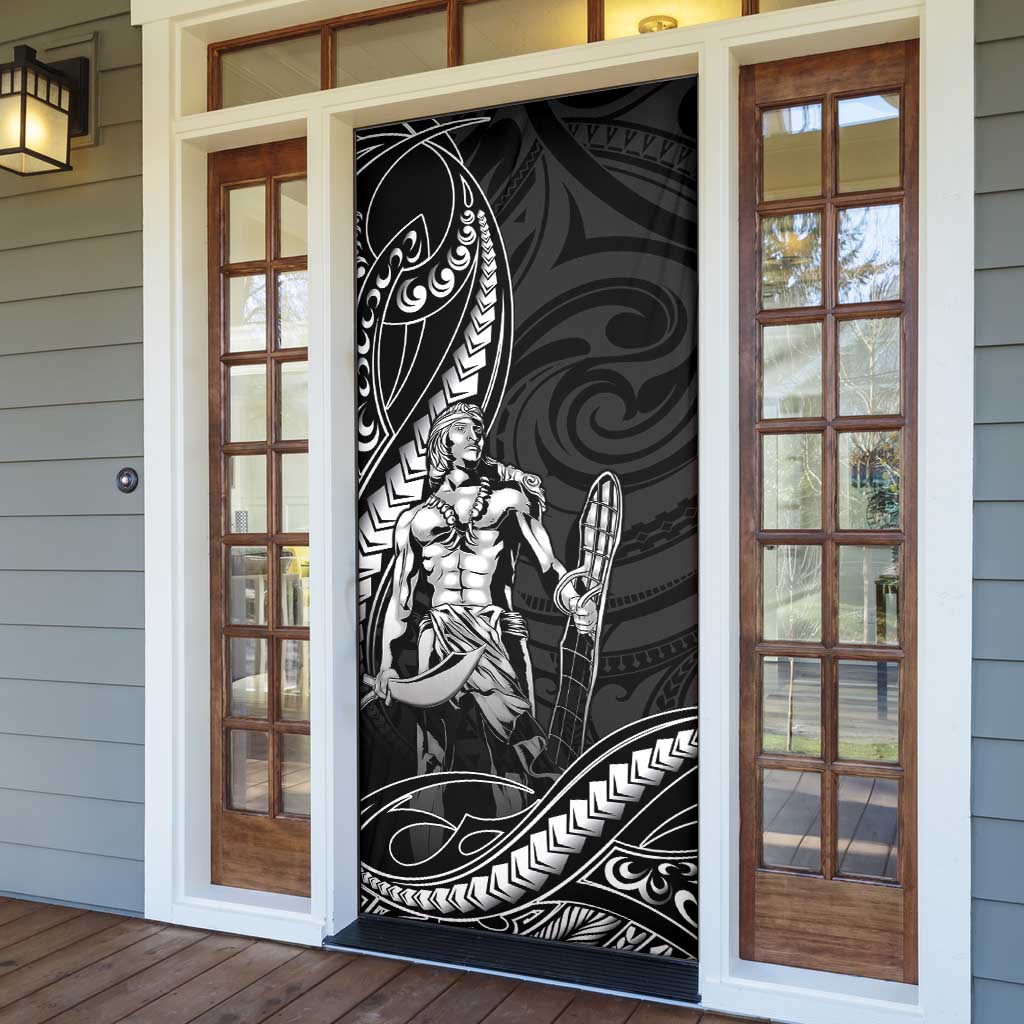 Filipinos Lapu Lapu Hero Door Cover Black Polynesian Tribal Tattoo LT05 - Polynesian Pride