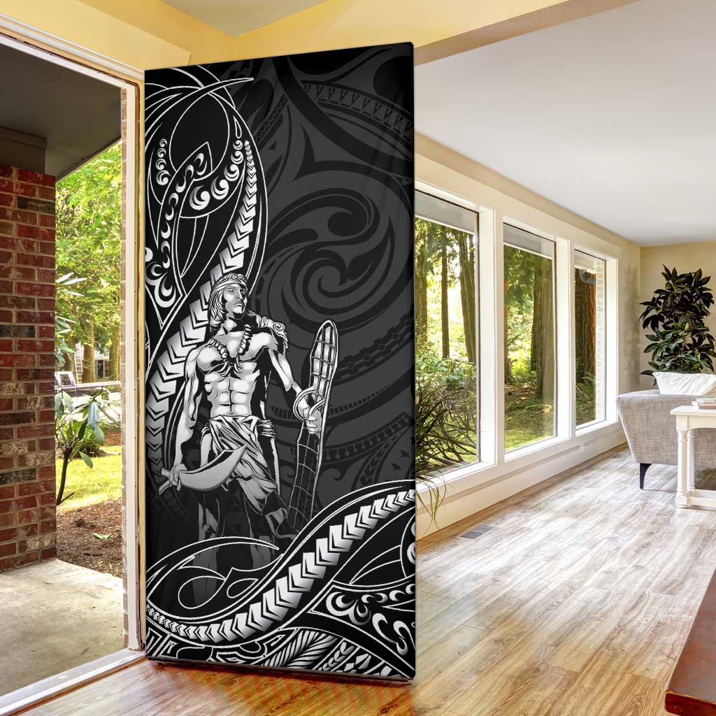 Filipinos Lapu Lapu Hero Door Cover Black Polynesian Tribal Tattoo LT05 - Polynesian Pride