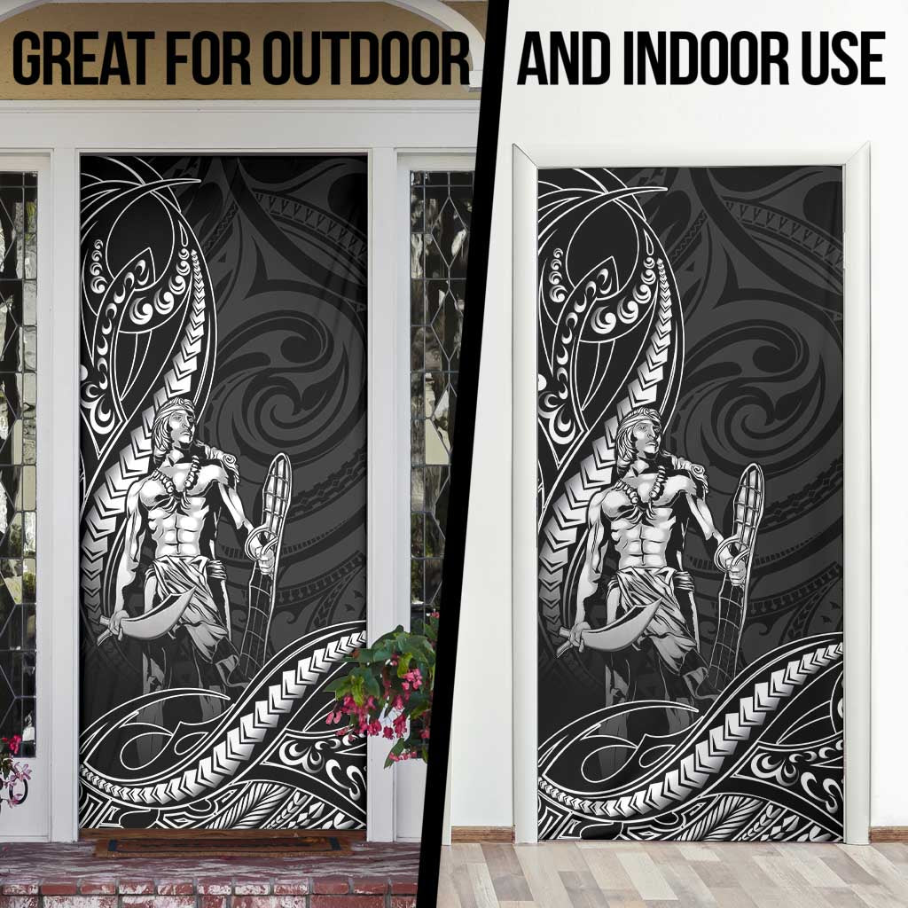 Filipinos Lapu Lapu Hero Door Cover Black Polynesian Tribal Tattoo LT05 - Polynesian Pride