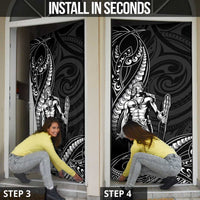 Filipinos Lapu Lapu Hero Door Cover Black Polynesian Tribal Tattoo LT05 - Polynesian Pride