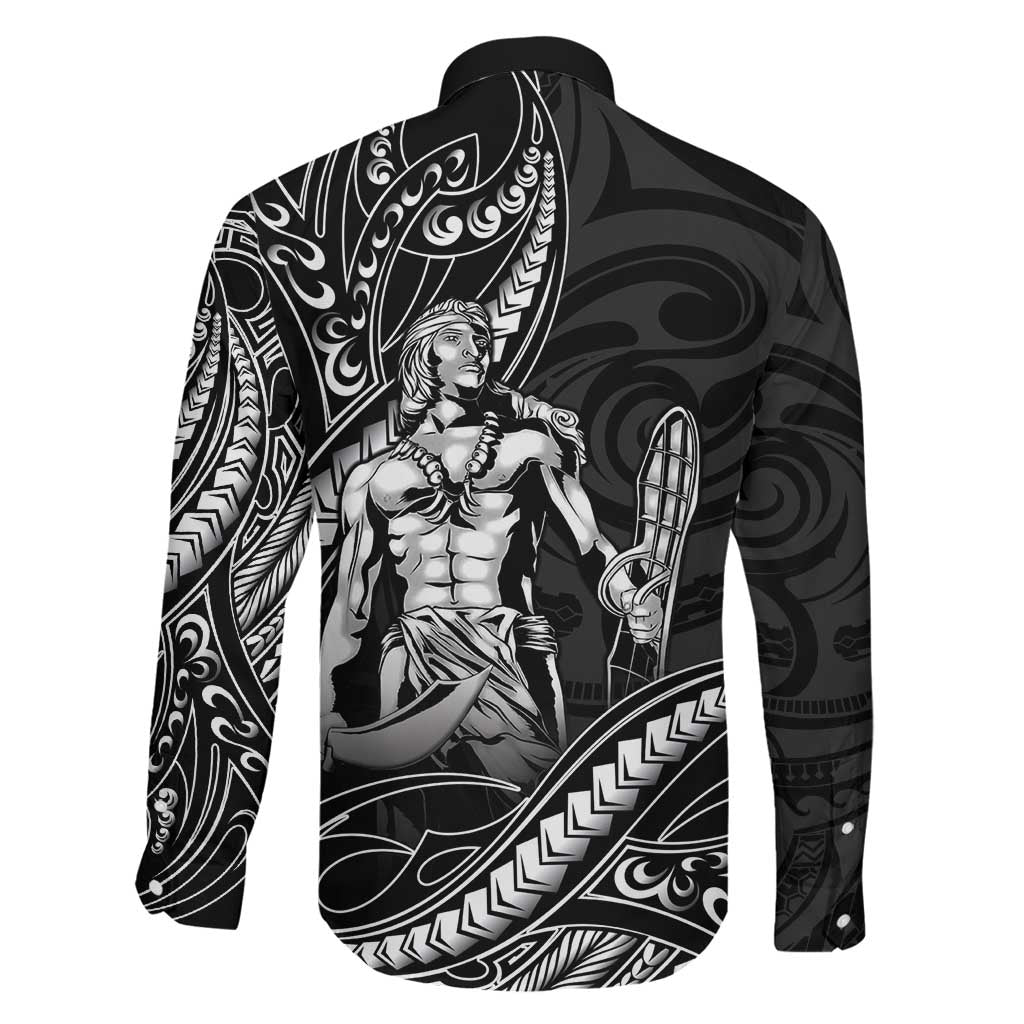 Filipinos Lapu Lapu Hero Family Matching Mermaid Dress and Hawaiian Shirt Black Polynesian Tribal Tattoo