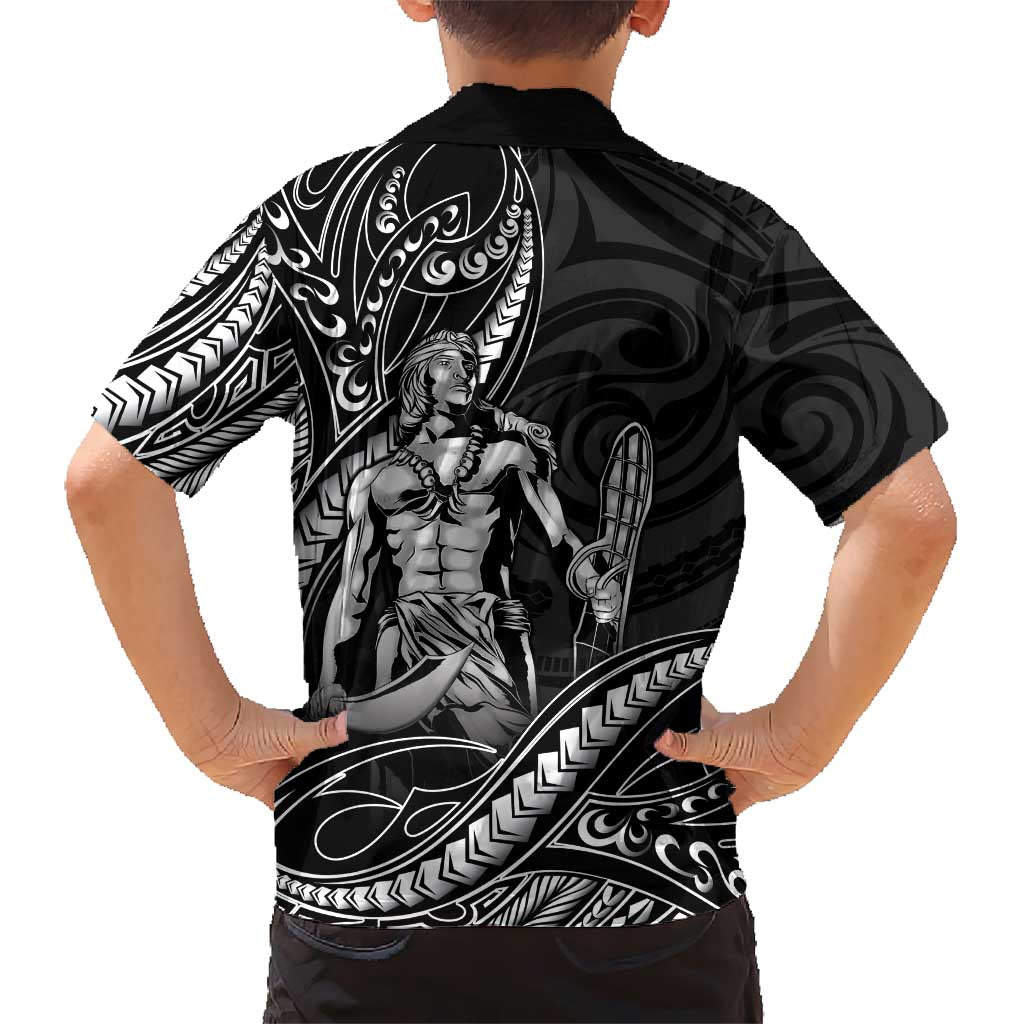 Filipinos Lapu Lapu Hero Family Matching Summer Maxi Dress and Hawaiian Shirt Black Polynesian Tribal Tattoo