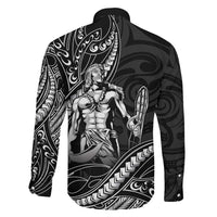 Filipinos Lapu Lapu Hero Family Matching Summer Maxi Dress and Hawaiian Shirt Black Polynesian Tribal Tattoo