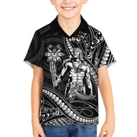 Filipinos Lapu Lapu Hero Family Matching Summer Maxi Dress and Hawaiian Shirt Black Polynesian Tribal Tattoo
