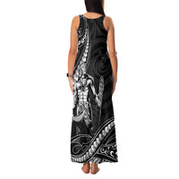 Filipinos Lapu Lapu Hero Family Matching Tank Maxi Dress and Hawaiian Shirt Black Polynesian Tribal Tattoo