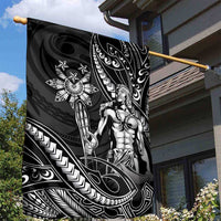 Filipinos Lapu Lapu Hero Garden Flag Black Polynesian Tribal Tattoo LT05 - Polynesian Pride