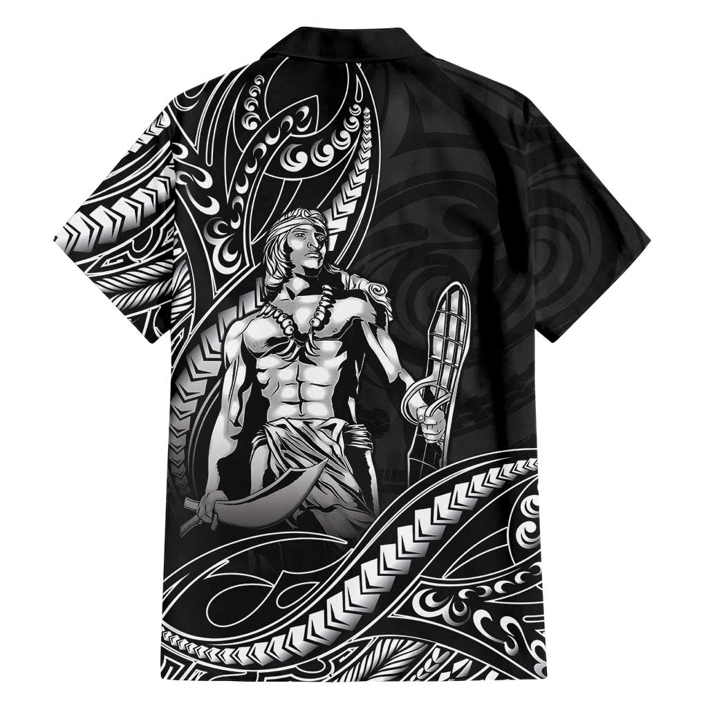 Filipinos Lapu Lapu Hero Hawaiian Shirt Black Polynesian Tribal Tattoo