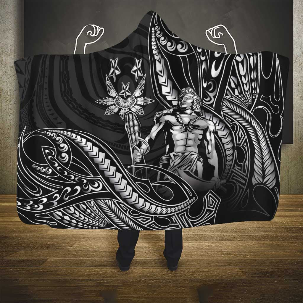 Filipinos Lapu Lapu Hero Hooded Blanket Black Polynesian Tribal Tattoo LT05 - Polynesian Pride