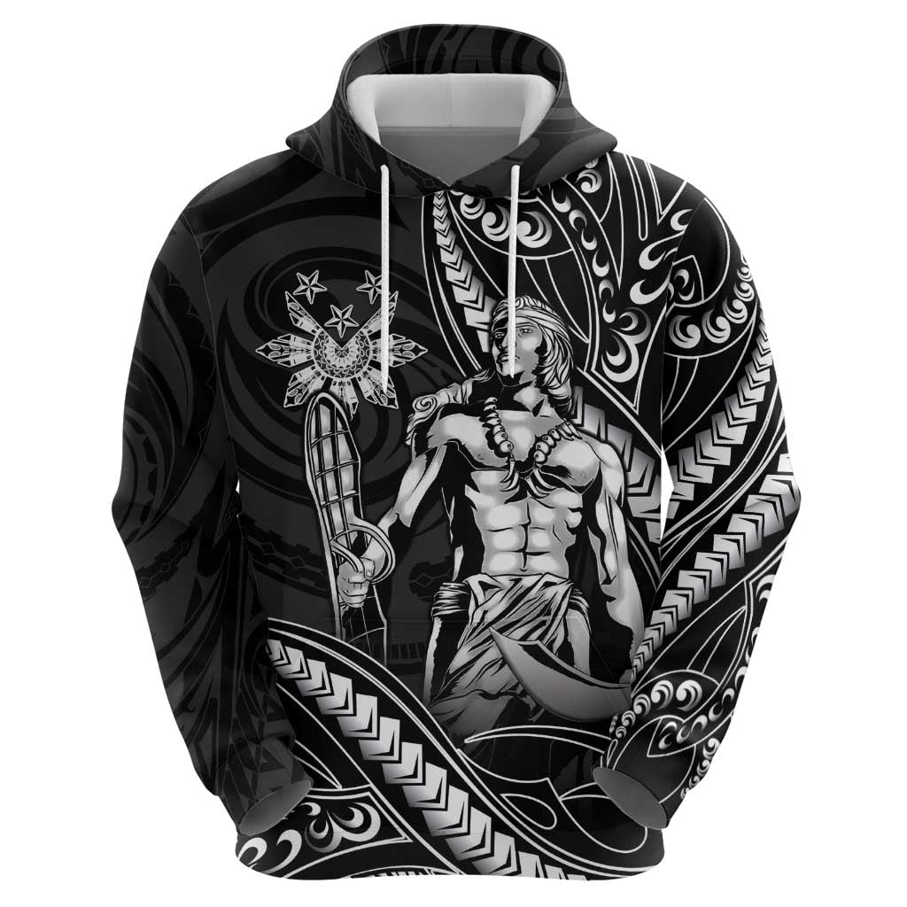 Filipinos Lapu Lapu Hero Hoodie Black Polynesian Tribal Tattoo LT05 - Polynesian Pride