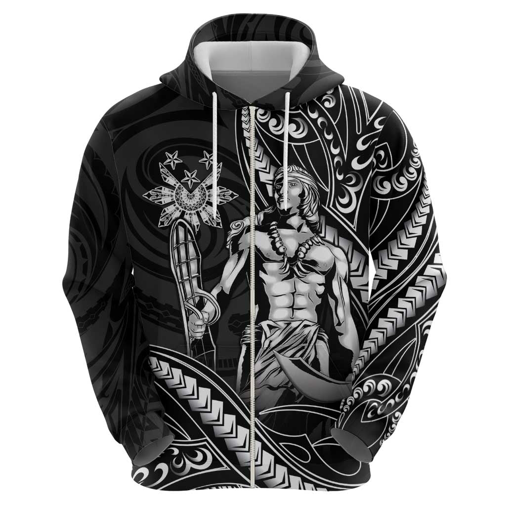 Filipinos Lapu Lapu Hero Hoodie Black Polynesian Tribal Tattoo LT05 - Polynesian Pride